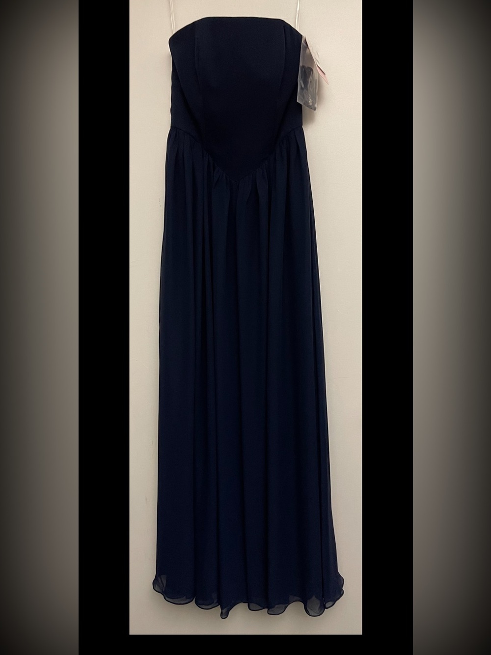 Dessy Strapless Navy Evening Gown-NWT - Picture 6 of 13